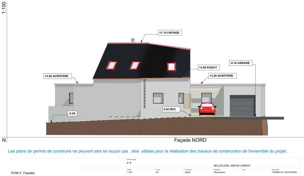 Permis de construire maison individuelle Guidel